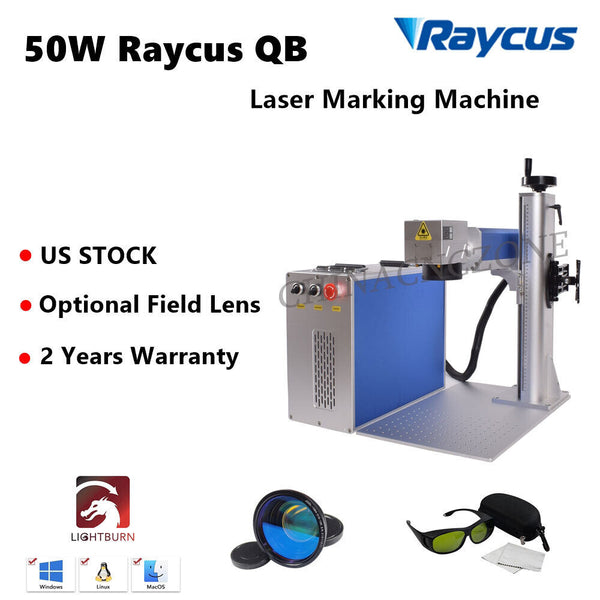50W Raycus QB Fiber Laser Marking Machine Laser Metal Engraver Support Lightburn