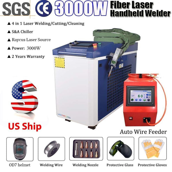 3000W Raycus SUP23T 4 in1 Fiber Laser Welding/Cleaning/Cutting Machine 380V