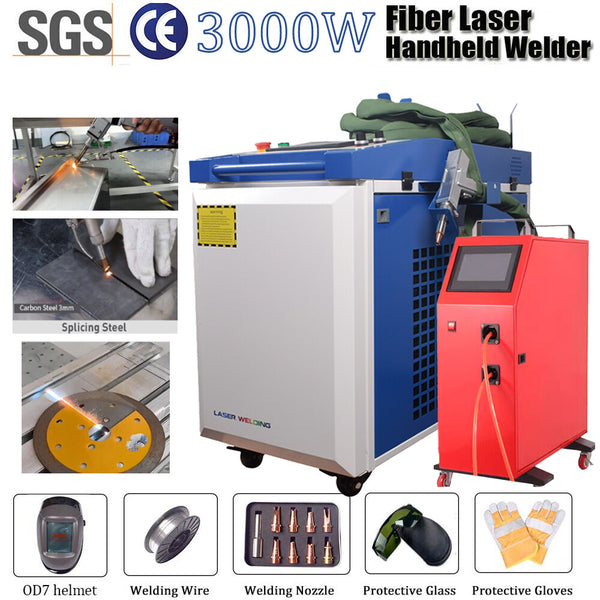 Raycus 3000W 4 in1 Fiber Laser Welding/Cleaning Welder Machine& 2 Channel Feeder