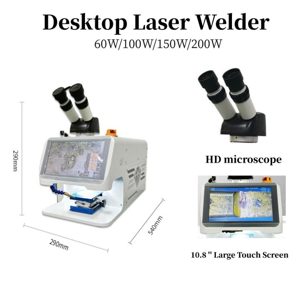 60W-200W 65Joules Jewelry Spot Welding Machine Micro Precision Laser Soldering