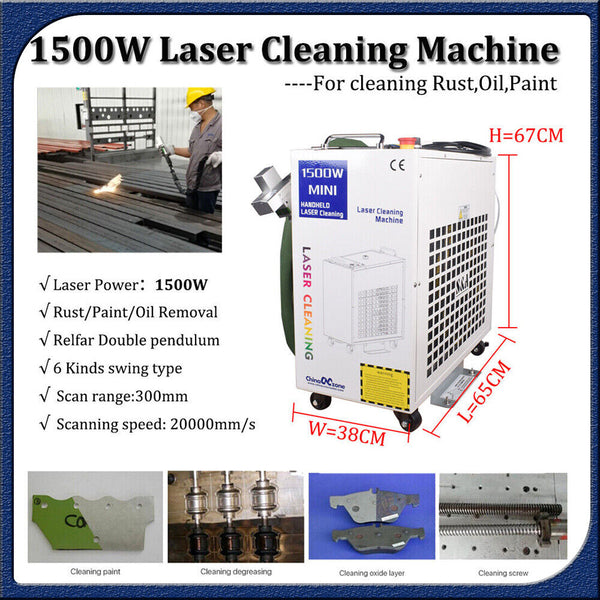 1500W Continuous Laser Cleaning Machine For Remove Oil Paint Rust Laser Cleaner