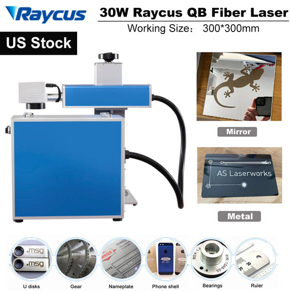 Raycus QB 30W 300*300mm Fiber Laser Marking Machine EZCAD 2 BJJCZ US Stock