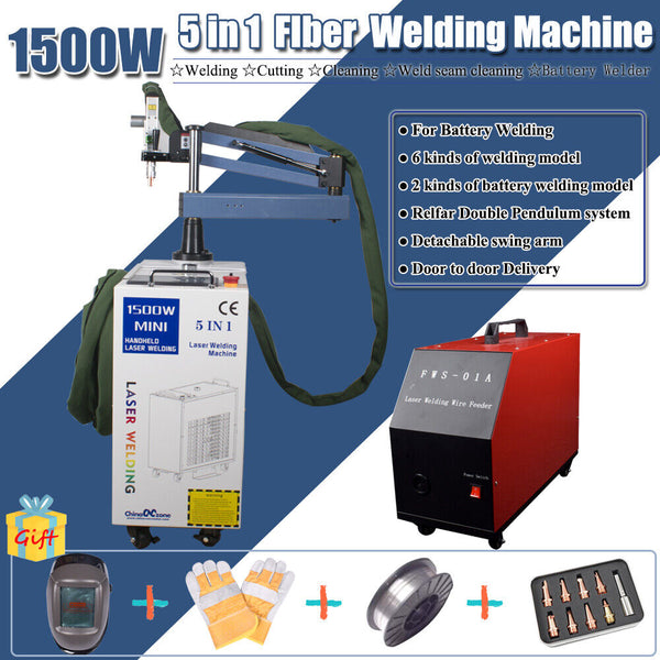 1500W 5 in 1 Fiber Laser Welding Cutting Cleaning Machine For Battery Welding US