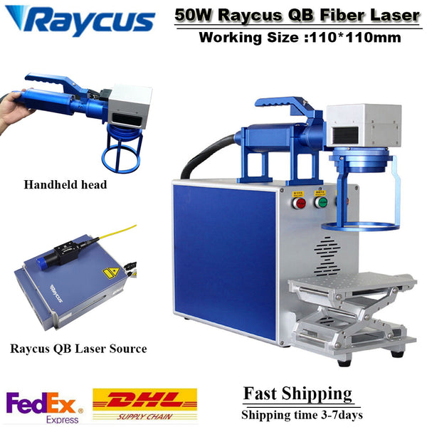 Handheld 50W Raycus QB 110*110mm Fiber Laser Marking Machine Metal Engraving