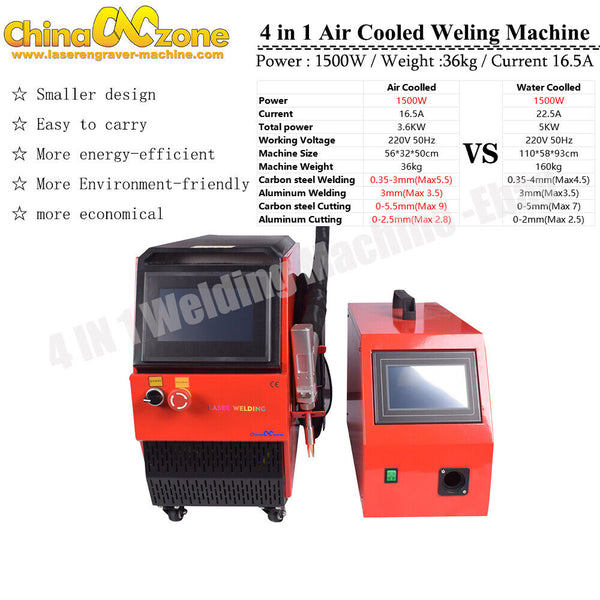 Handheld 1500W 4 in 1 Air Cooled Welding Cleaning Weld Seam Cutting Machine
