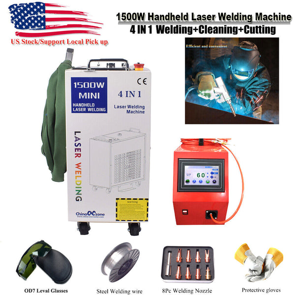 1.5KW 4 in 1 Fiber Laser Welding Machine 1500W Fiber Cleaning Welder US Ship