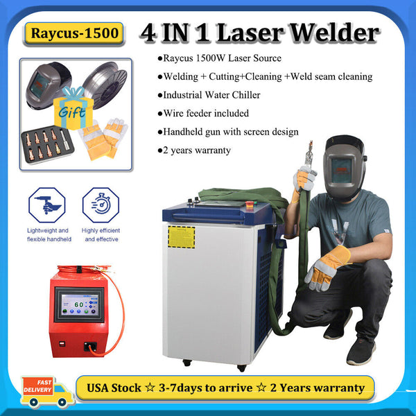 Raycus 1500W Handheld Fiber Laser Welding Cleaning Cutting Machine S&A Chiller