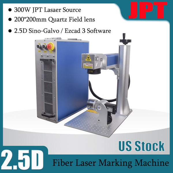 2.5D 300W JPT M7 Mopa 1064nm Fiber Laser Engraver Marking Machine US Ship 110V