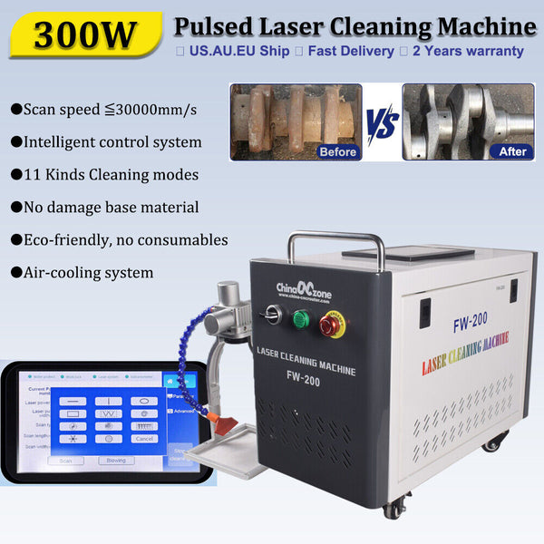JPT Pulsed 300W Laser Cleaning Machine Wood Cleaning No Damage Material Surface