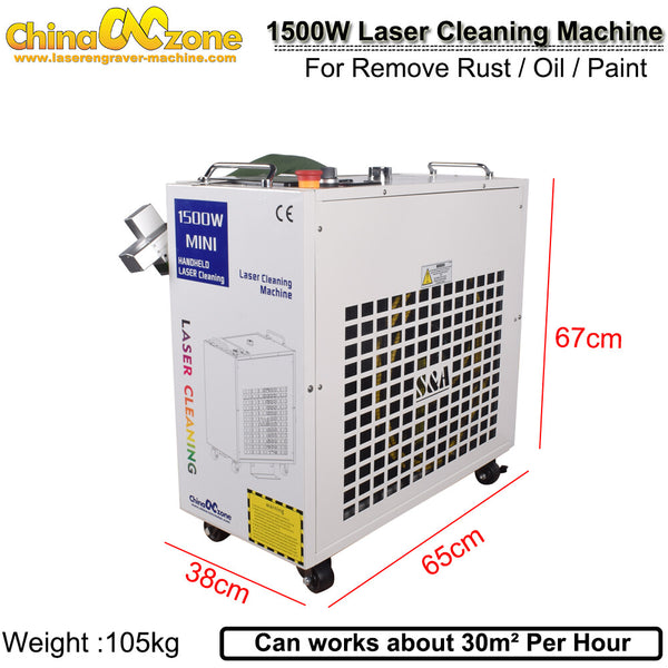 Handle 1500W Fiber Laser Cleaning Machine For Remove Wood/Iron Rust Oil Paint