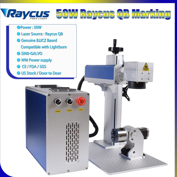 【US SHIP】50W Raycus QB Fiber Laser Marking Engraver Machine Compatibel Lightburn