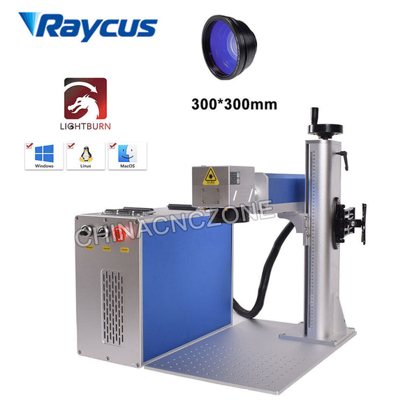 Portable Raycus QB 30W 300*300mm Fiber Laser Marking Machine Red Dot BJJCZ US