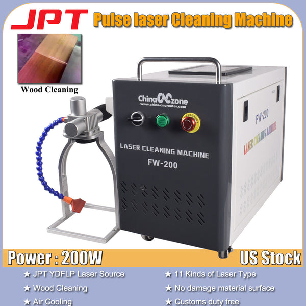 JPT 200W Pulse Laser Cleaning Machine For Wood Furniture Refurbish Cleaning US
