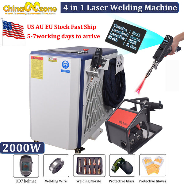 RECI 2000W Laser Welder Metal Cutting Weld Seam Clean Machines Laser Rust 4 IN 1