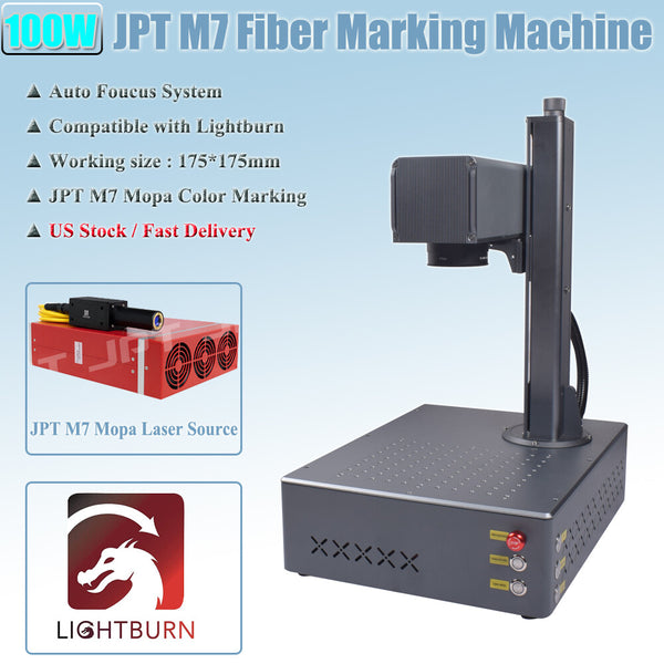 [IN US] 100W JPT M7 Mopa Fiber Laser Engraver Machine Color Marking Auto Focus
