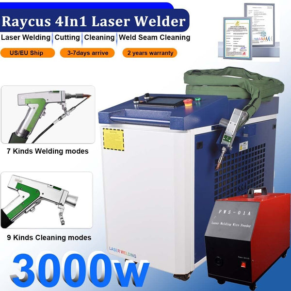 Raycus 3000W Laser Welding Cutting Machine Double Pendulum Rust Remove CleanerUS