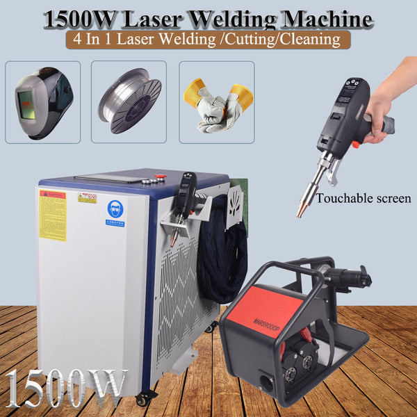US NO Tax ChinaCNCzone Handheld Laser Welder Cutting Weld Seam Cleaning 4IN1 welding Machine Touch Screen Gun