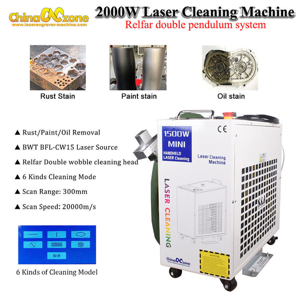 BWT Handheld 2000W Fiber Laser Cleaning Machine for Remove Rust/Oil/Paint IN US