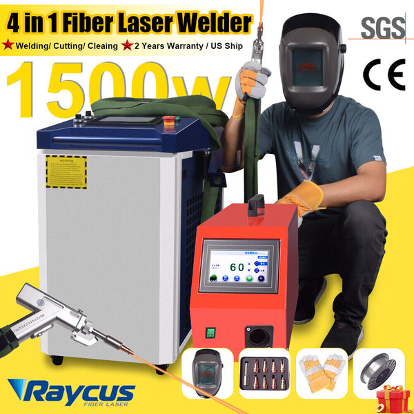 Raycus 1500W 4 IN 1 Fiber Laser Welding Cutting Cleaning Machine S&A Chiller US