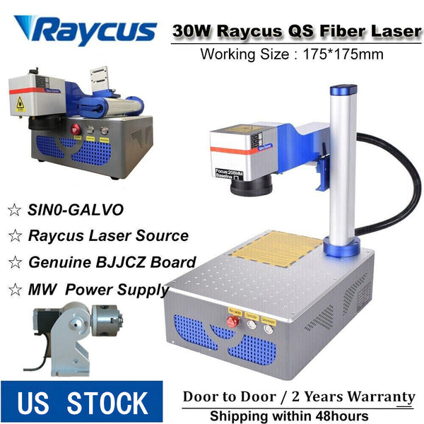 Foldable Raycus 30W QS Fiber Laser Marking Machine Metal Steel Marking 175*175mm