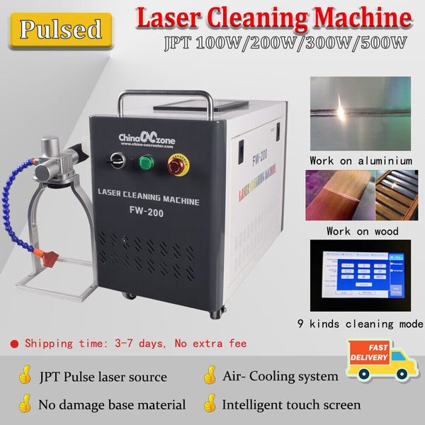 100W-500W JPT Pulse Laser Cleaning Machine Air-cooling Oil/Paint Rust Remover US