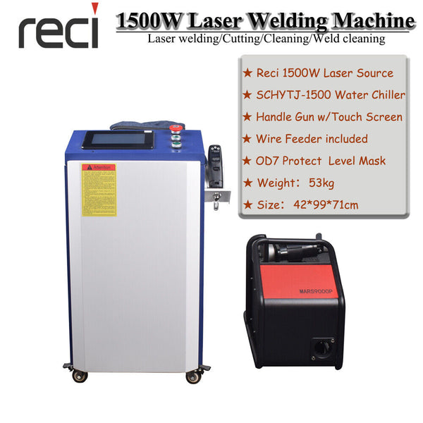 1500W Laser Welder Cutting Welding Weld Seam Cleaning Machine Touch Screen Gun