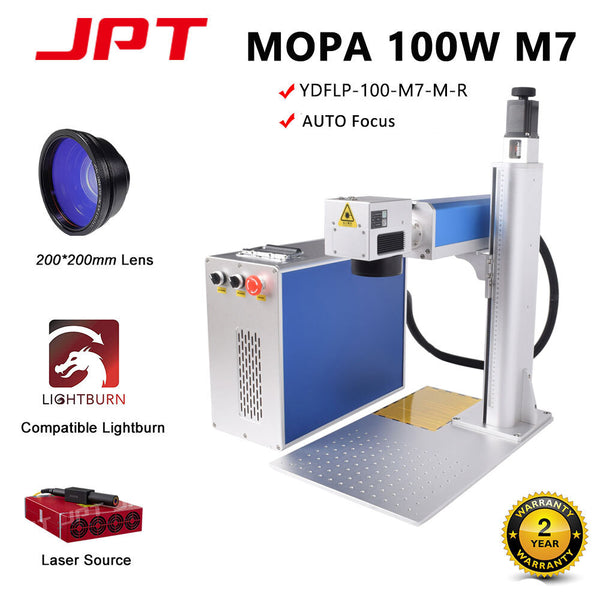 100W JPT M7 MOPA AUTO Focus Fiber Laser Marking Machine Laser Engraving Machine