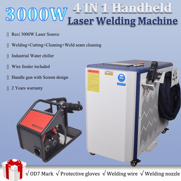 Reci 3000W Laser Welding Cutting Machine Cleaning Laser Rust Paint Removing 380V