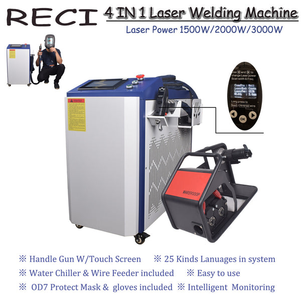 4 IN 1 RECI 1500W/2000W/3000W Cutting Welding Cleaning Weld Seam Clean Machine