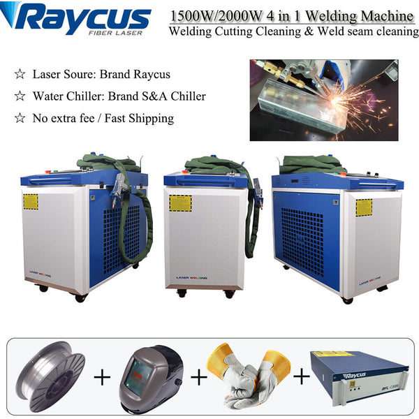 Raycus 1500W/2000W/3000W 4 IN 1 Welding Cutting Cleaning Fiber Welder Machine