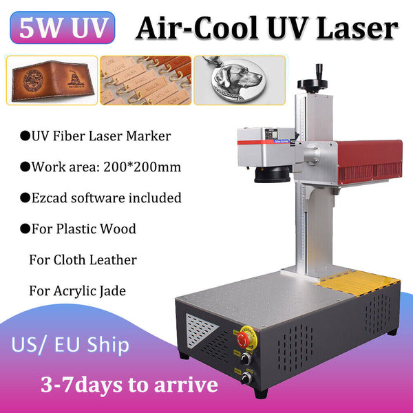 CRS 5W UV Laser Marking Engraver Machine Air Cooling Ezcad F Metal Wood Crystal
