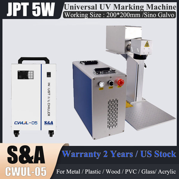 5W JPT 200*20mm UV Laser Marking Engraver Machine For Glass/Wood/PCB Universal