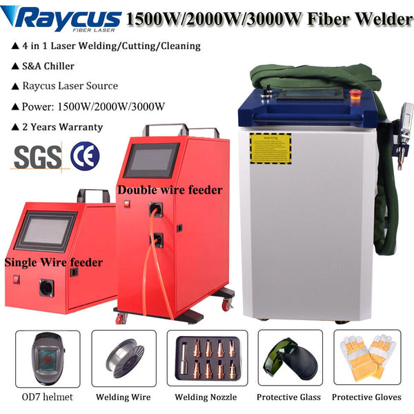 Raycus 1500W/2000W/3000W 4 in 1 Fiber Laser Welding/ Cleaning/ Cutting Machine