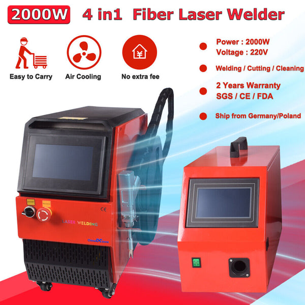 Air Cooling 2000W 4 in 1 Welding Cleaning Cutting Machine Metal Welder Handheld