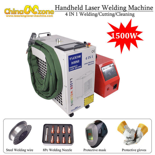 1500W Handheld Laser Welder Laser Rust Remover+Water Chiller+Auto Wire Feeder US