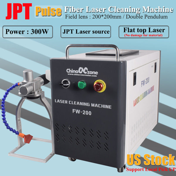 JPT 300W 200*200mm Pulse Laser Cleaning Machine For Wood Furniture Refurbish US