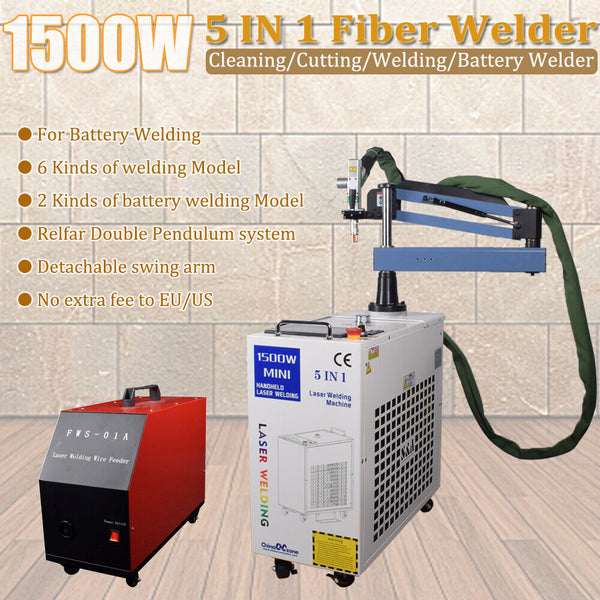 Handheld 1500W Fiber Laser Welding Cutting Cleaning Machine For Battery Welder