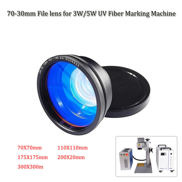 70-300mm F-theta Scan Lens Field Lens For 3W 5W 10W 15W UV Laser Marking Machine