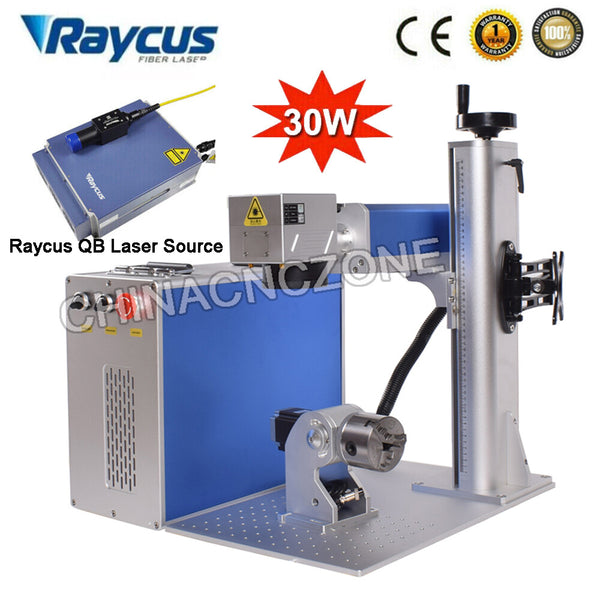Raycus 30W QB Fiber Laser Marking Machine 300*300mm Dual Field Mirror DIY Laser