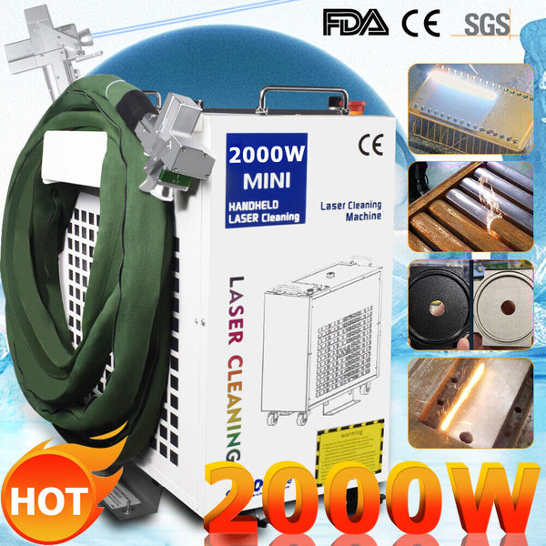 2000W Continuous Fiber Laser Cleaning Machine Rust Oil Paint Removal 【US Stock】