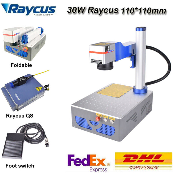 Foldable Raycus 30W 110*110mm Fiber Laser Marking Engraving Machine Ezcad 2 JCZ