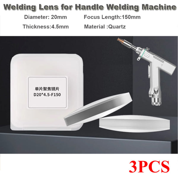 3Pcs Welding Lens For SUP 23T Fiber Laser Handle Welding Gun D20 F150 T4.5