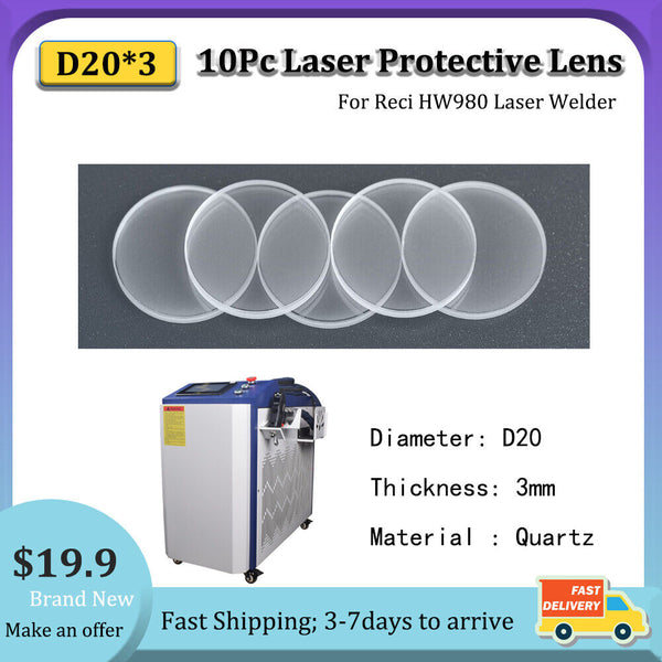Laser Protective/Cleaning Lens D20 For Reci HW980 Laser Welding Machine