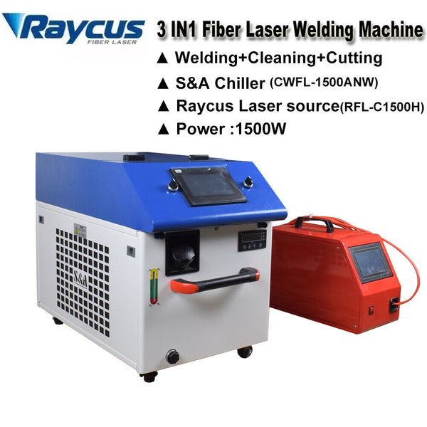 Raycus 1500W 3 in 1 Fiber laser Welding/Cleaning/Cutting/Soldering Metal Machine