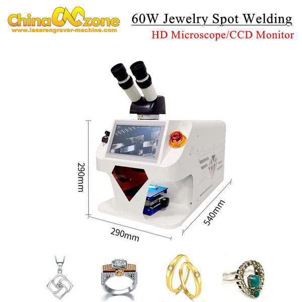 60W Jewelry Spot Welding Machine Micro Precision Laser Soldering ForGold Silver