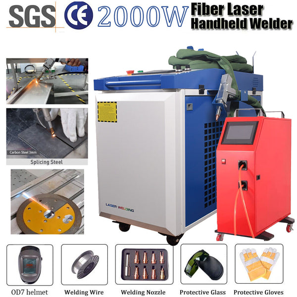 Raycus 2000W 4 in1 Fiber Laser Welding/Cleaning Welder Machine& 2 Channel Feeder