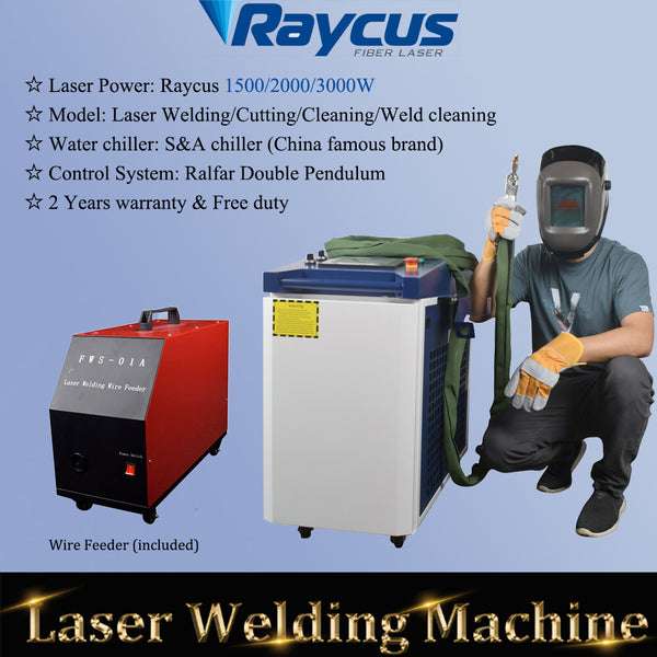 1500W/2000W/3000W Raycus Handheld Laser Welder Cutting MachineLaser Rust Remover