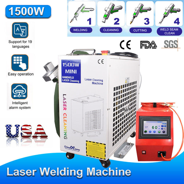 1500W Laser Welder Machine 4 in 1 Welding/Cutting/ Cleaning/Weld Seams Cleaning