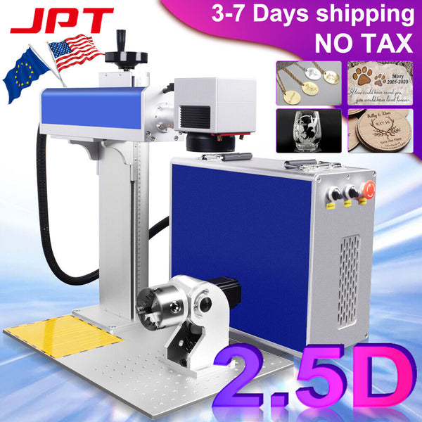 200W 2.5D JPT Mopa Fiber Laser Engraver Deep Marking Electric Z Machine EZCAD3