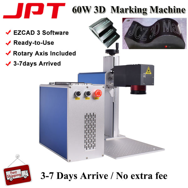 60W 175*175mm JPT MOPA M7 3D Fiber Laser Engraver Laser Marking Machine EZCAD 3